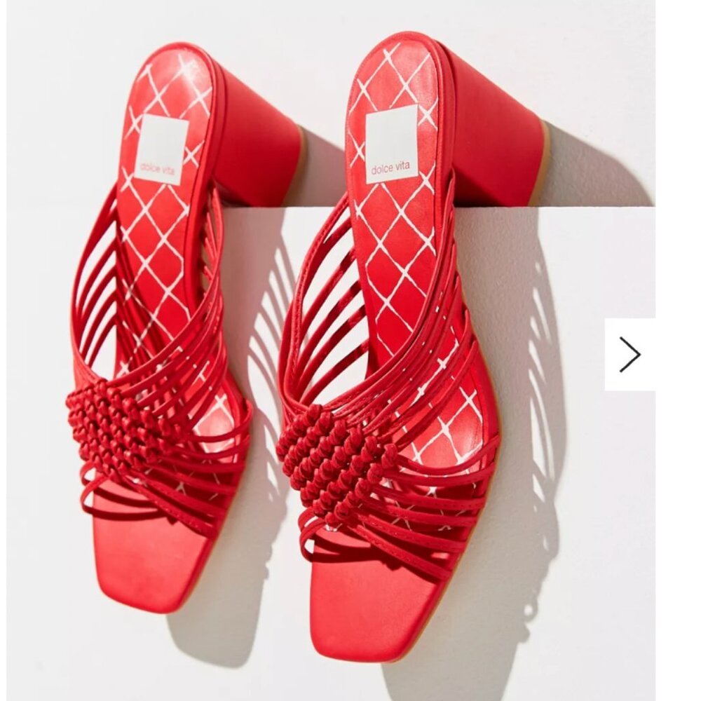 Urban Outfitters Dolce Vita Delana Sandal red woven leather